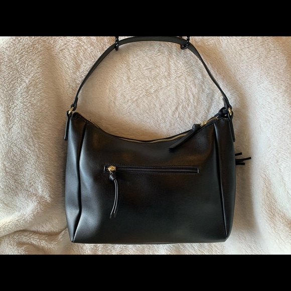 Black Hand Bag w/ Tassels. - Picture 3 of 5